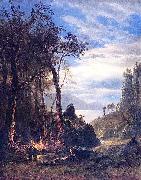 Albert Bierstadt The Campfire Spain oil painting artist